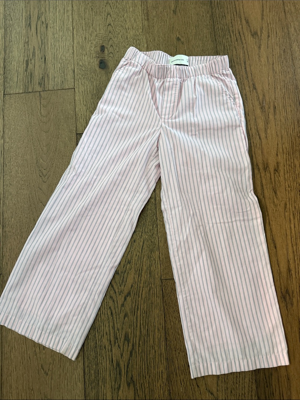 abercrombie kids Pink and White Striped Casual Pants
